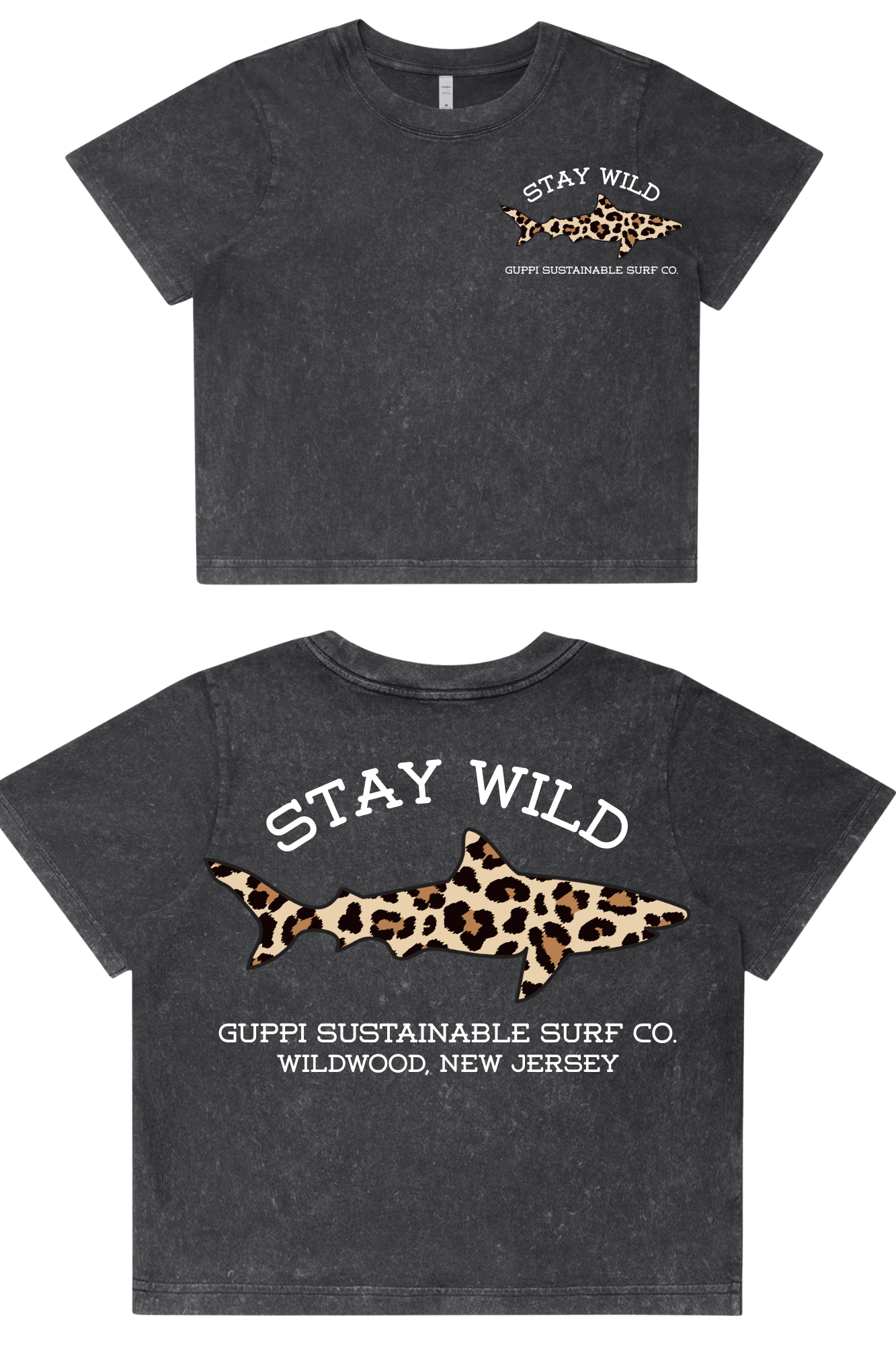 Stay Wild Stone Wash Crop