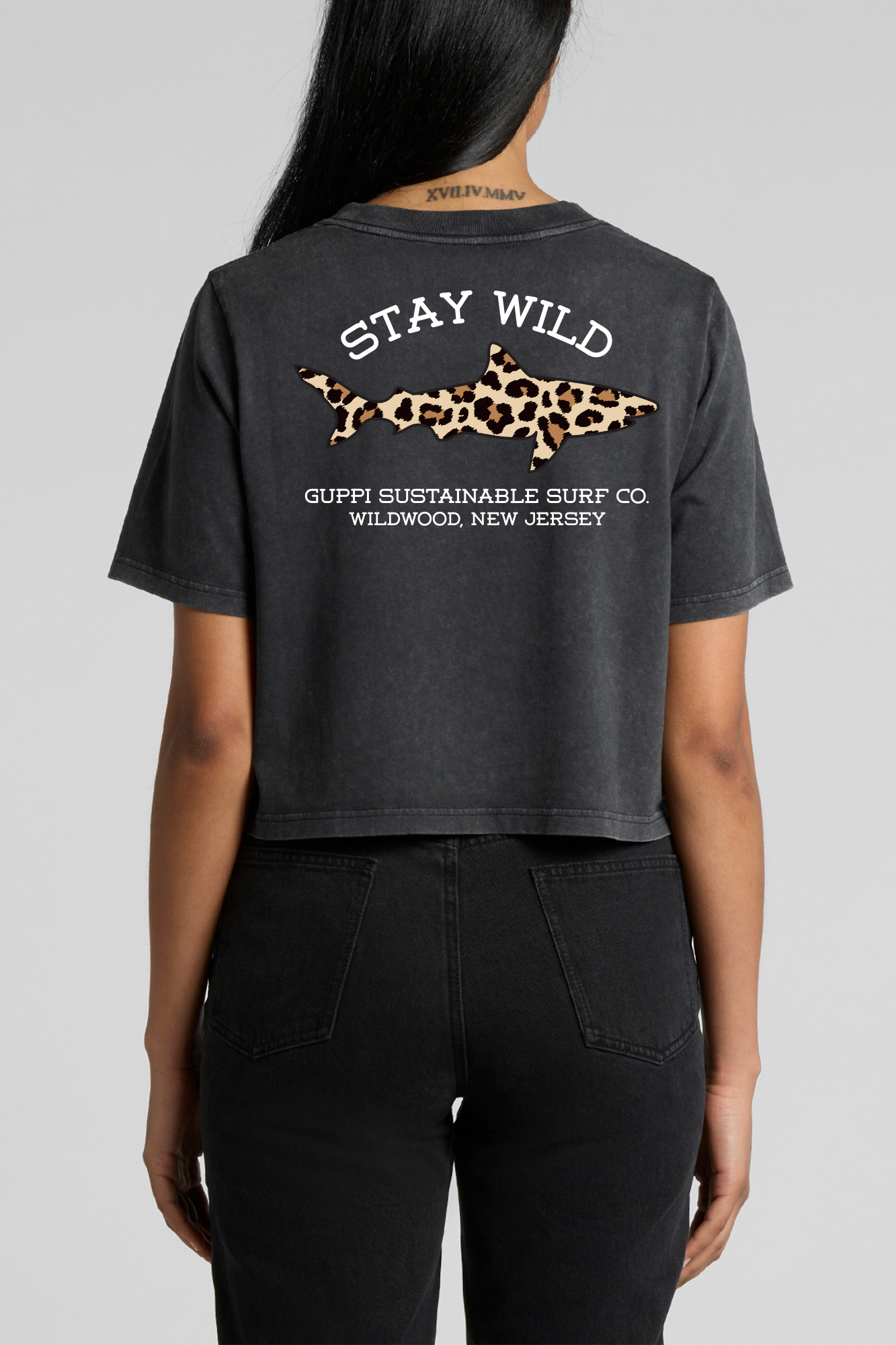 Stay Wild Stone Wash Crop