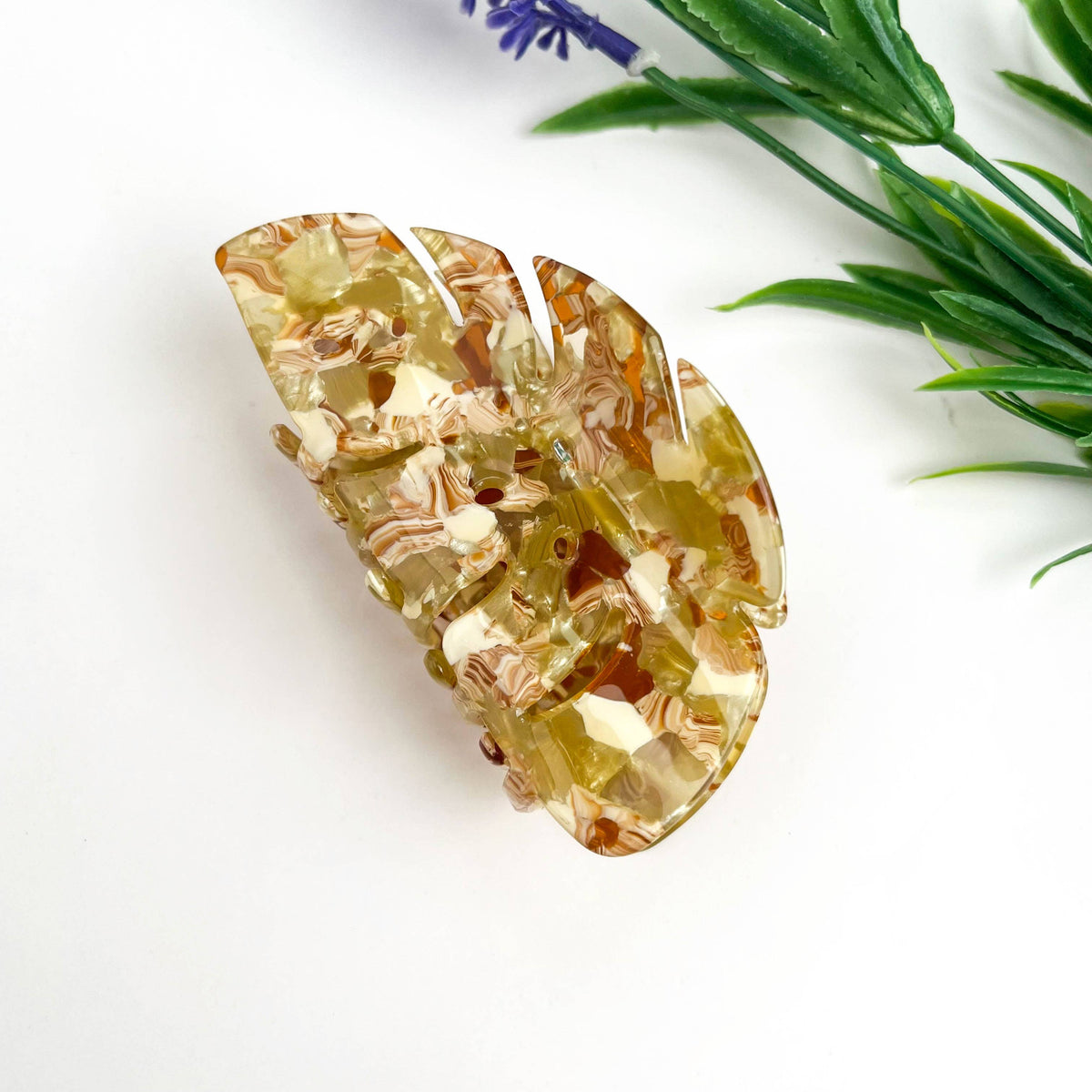 Monstera Leaf Hair Claw Clip