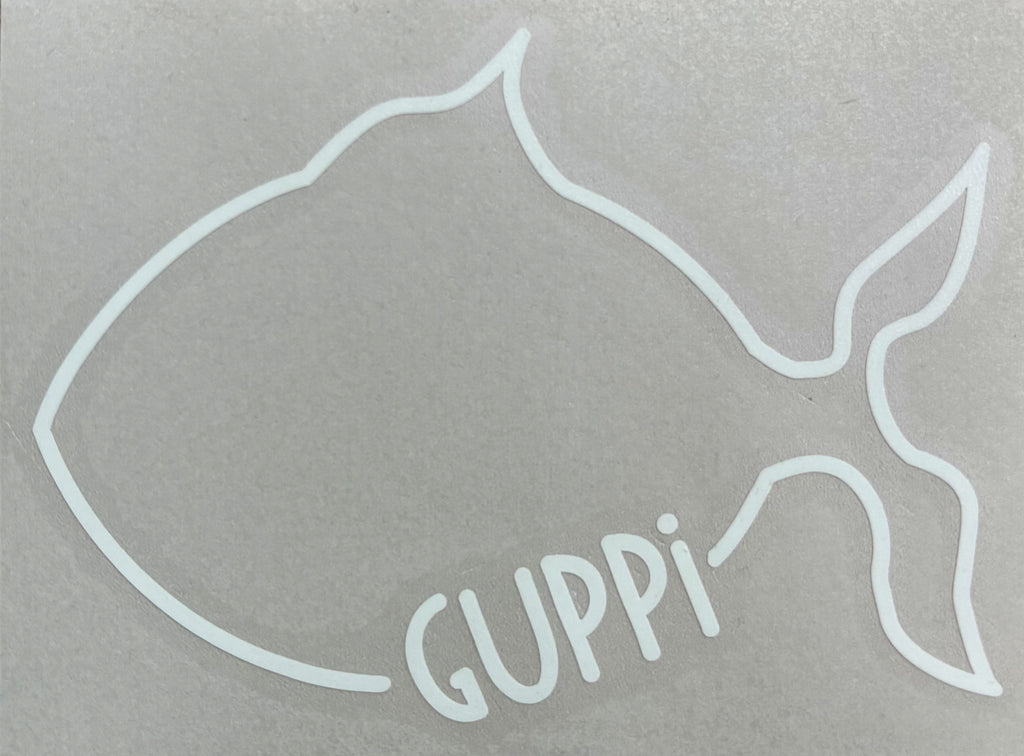 Classic Guppi Window Sticker image 1