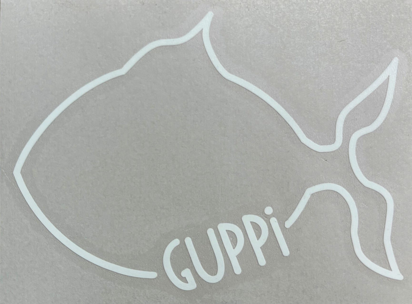 Classic Guppi Window Sticker image 1