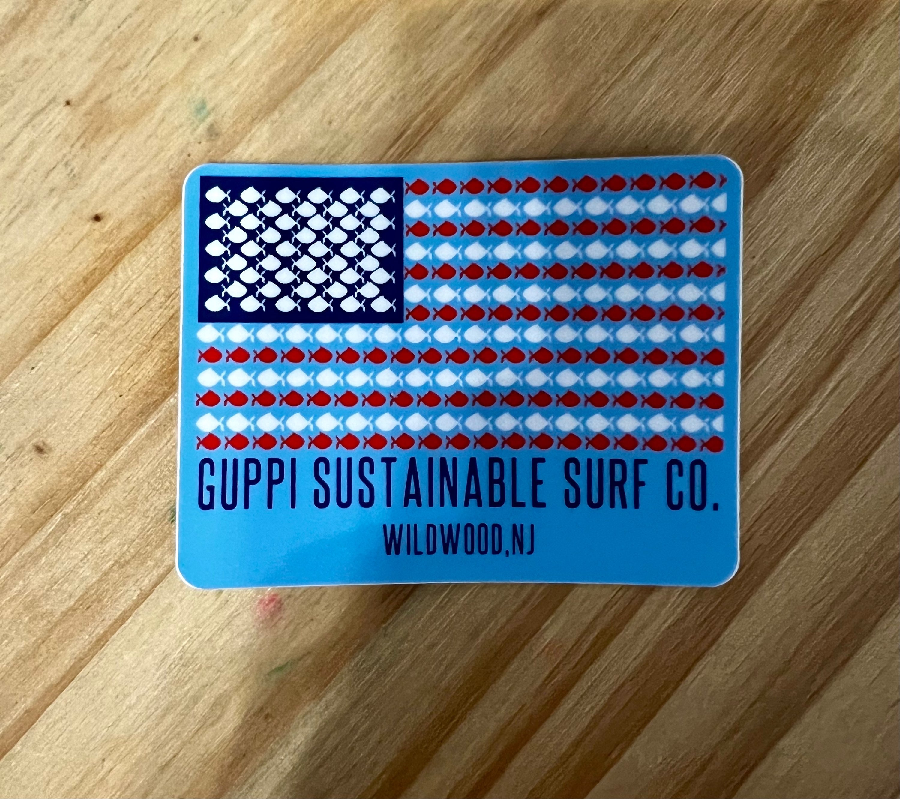 Red White and Guppi Sticker image 0