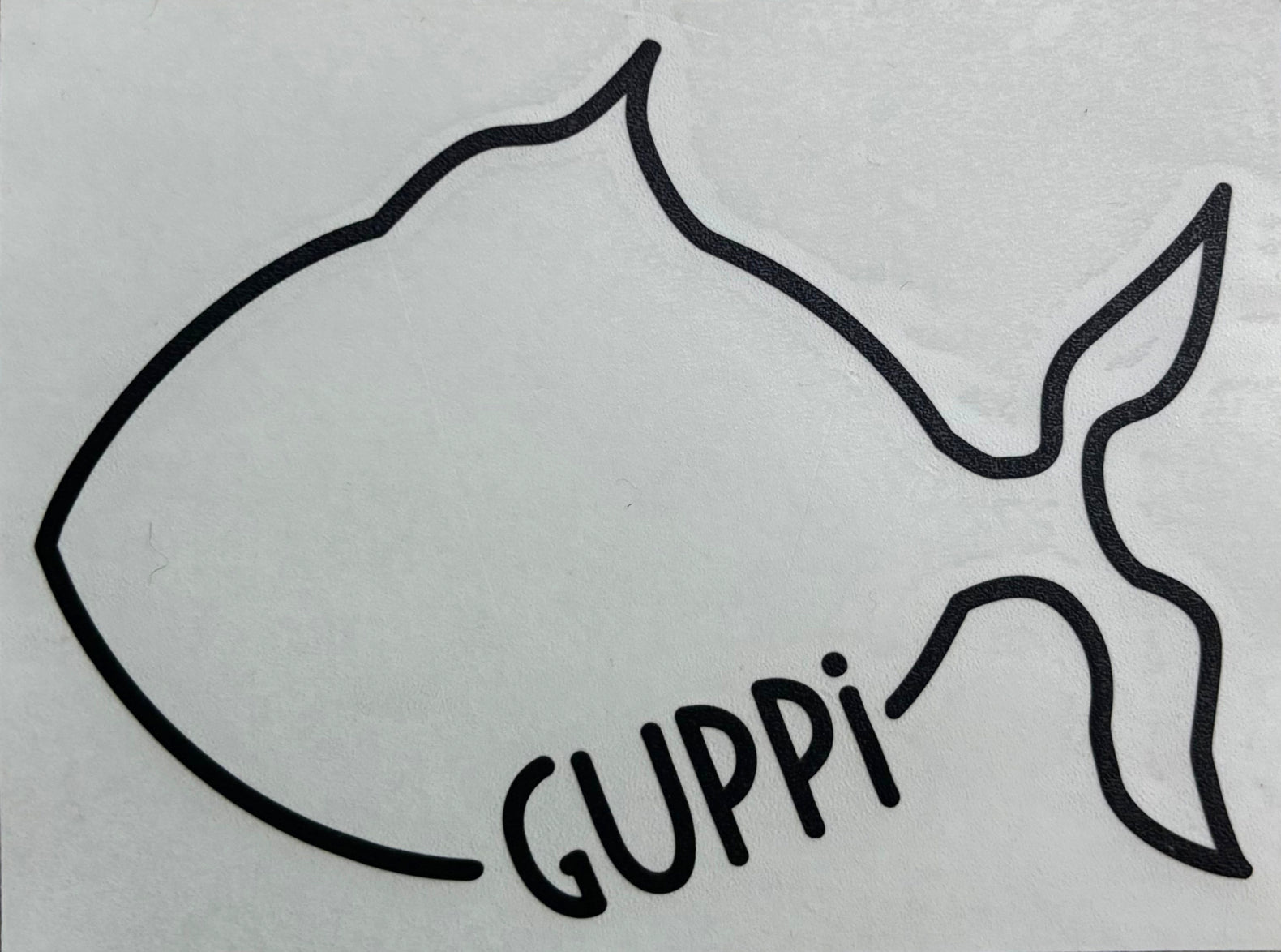 Classic Guppi Window Sticker image 0