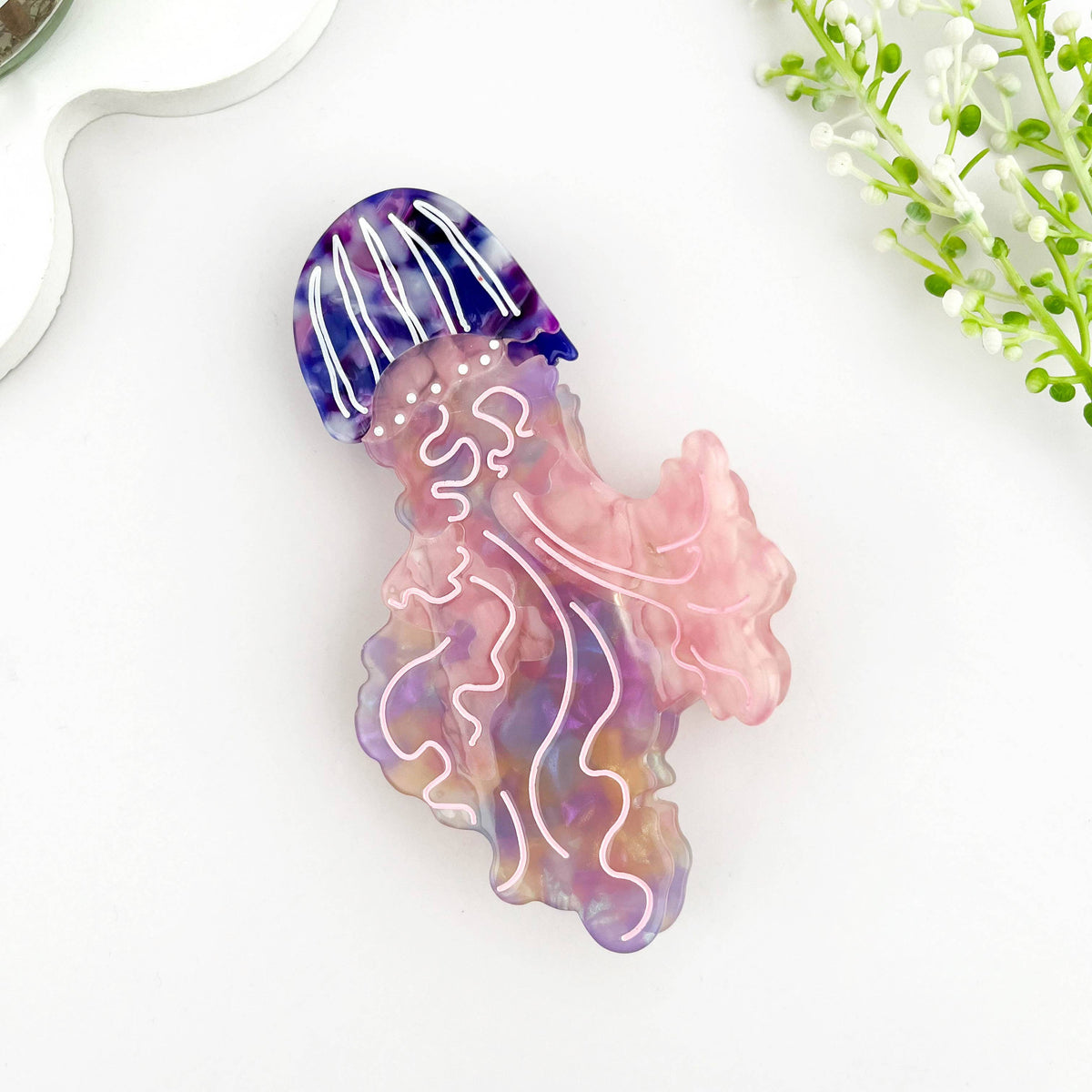 Jellyfish Hair Claw Clip