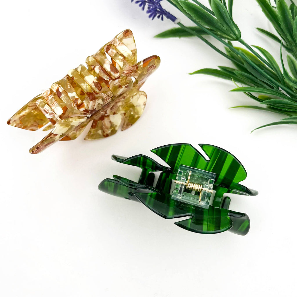 Monstera Leaf Hair Claw Clip
