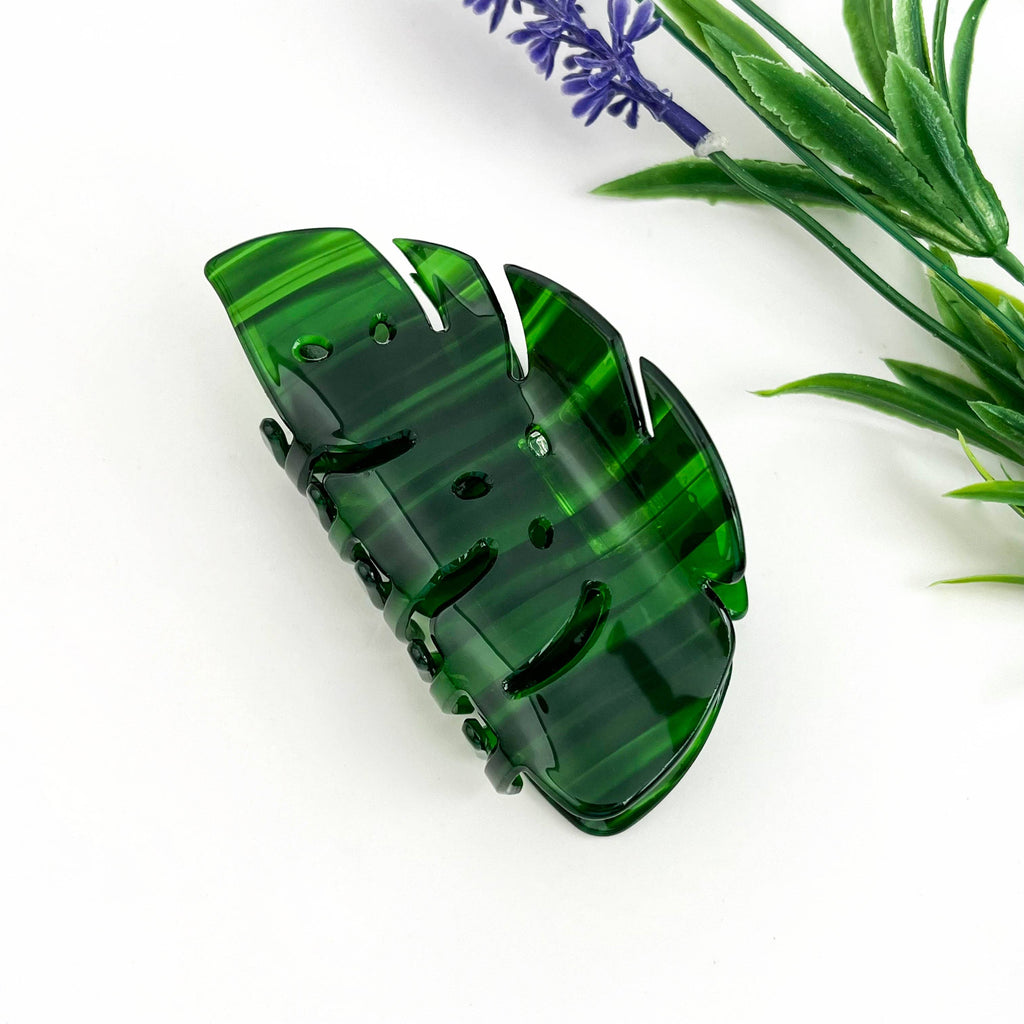 Monstera Leaf Hair Claw Clip