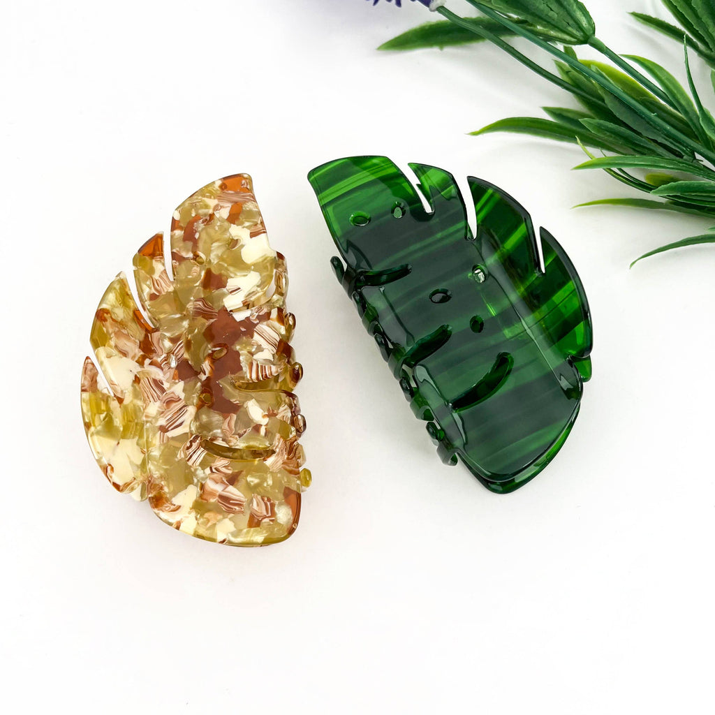 Monstera Leaf Hair Claw Clip