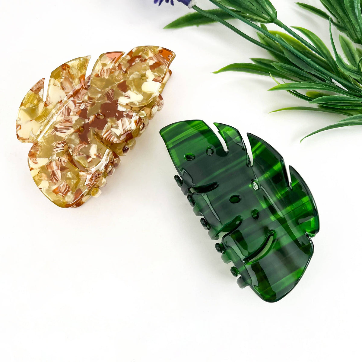 Monstera Leaf Hair Claw Clip